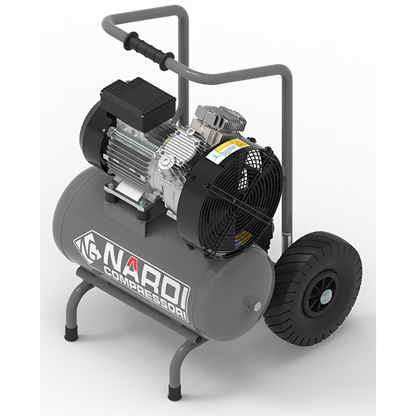 Oljefri kolvkompressor 2hk 260l/min 10bar 25l tank