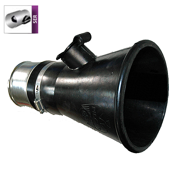 Avgasstratt gummi slangans. 100mm/140mm ans inkl stängning ventil