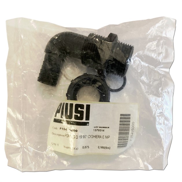 Slangansl. plast 90gr utv 1" R-3/4 Sl