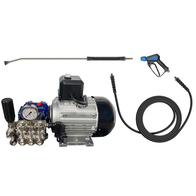 Stationär högtryckspump HJK 13.12H Ink. Spolutrust & fäste