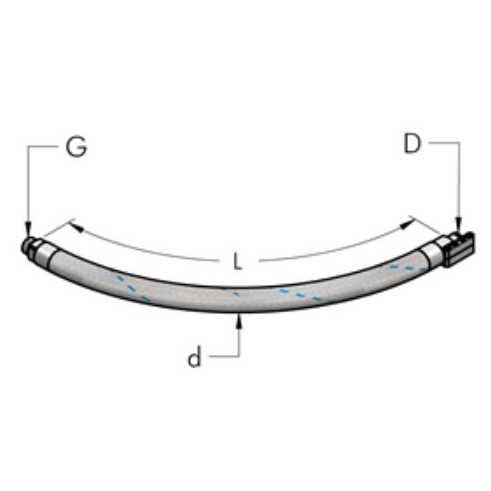 AP20-1/2" utv Flexslang L=700mm